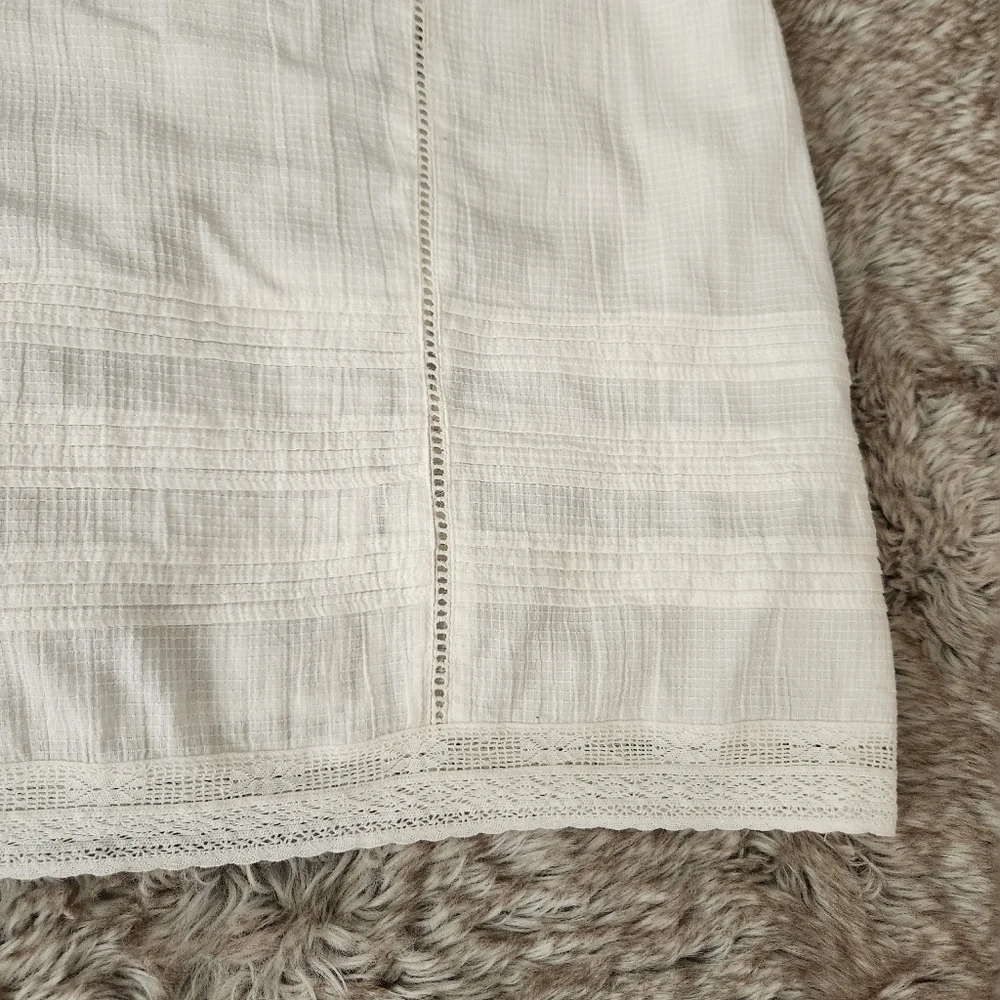 Free People Wide Awake‎ Mini Slip Dress in Ivory Women's Size Large